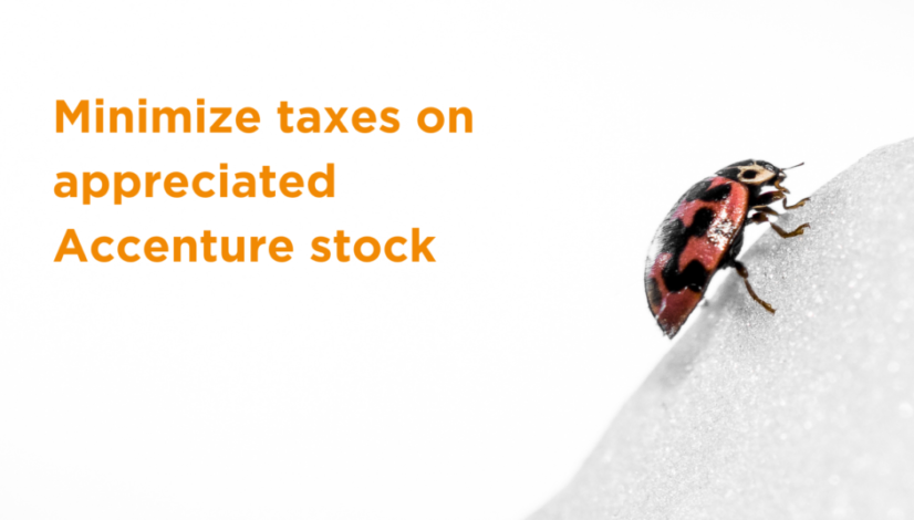 Minimize taxes on Accenture stock